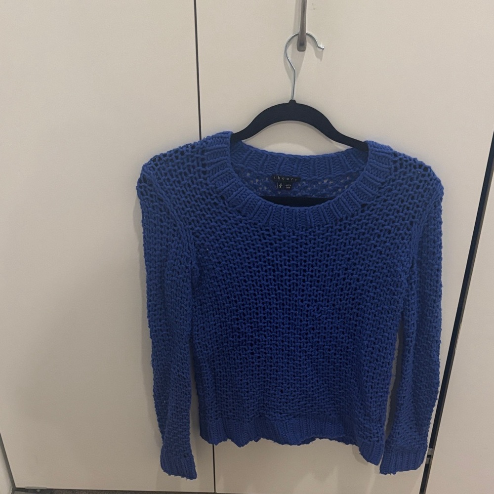 Theory Blue Knit Sweater